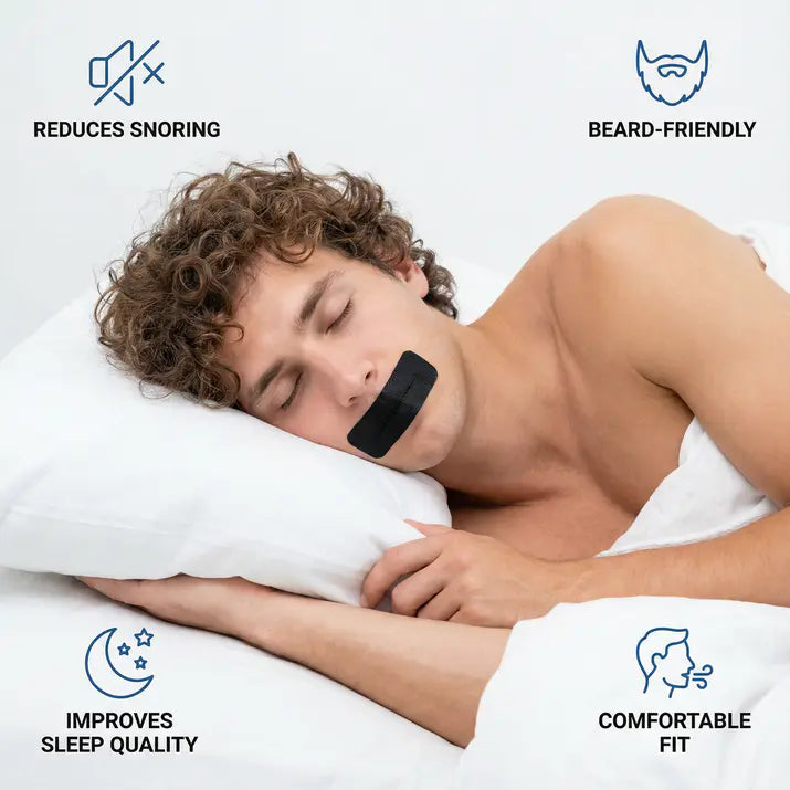 Novexa SleepPro Mouth Tape - Wake Up Energized with Deeper Sleep, Zero Snoring & Better Breathing