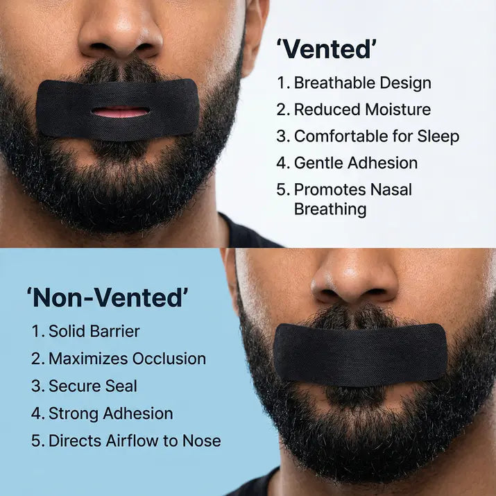 Novexa SleepPro Mouth Tape - Wake Up Energized with Deeper Sleep, Zero Snoring & Better Breathing